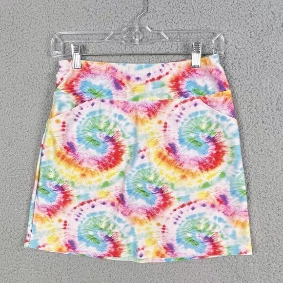 B-SKINZ WOMENS LINED GOLF SKORTS WHITE WITH MULTICOLORED PATTERN SIZE XS - Picture 10 of 10